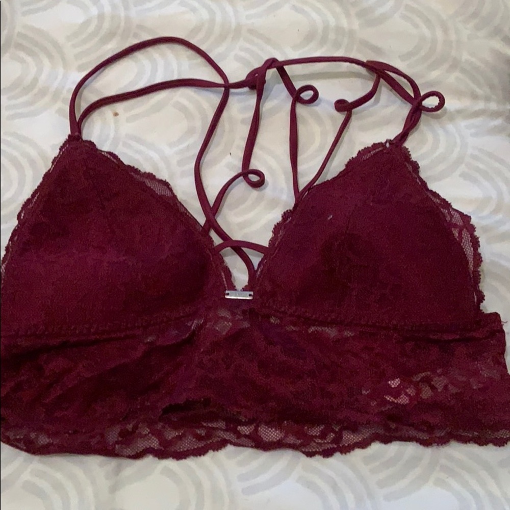 Pink Cross back bralette